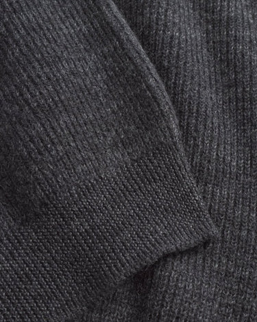 Norse Projects Henning Cotton Wool Rib Sweater Dark Grey Melange - KYOTO - Norse Projects