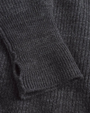 Norse Projects Henning Cotton Wool Rib Sweater Dark Grey Melange - KYOTO - Norse Projects