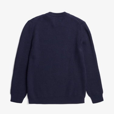 Norse Projects Henning Cotton Wool Rib Sweater Dark Navy - KYOTO - Norse Projects