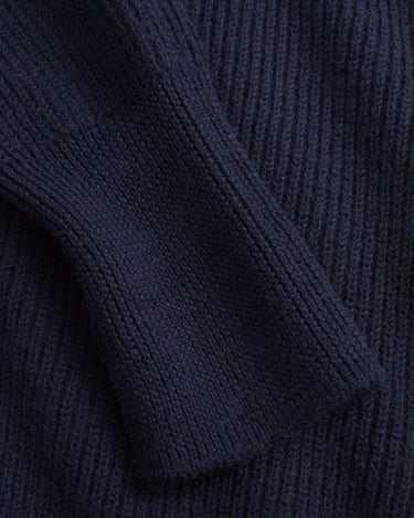 Norse Projects Henning Cotton Wool Rib Sweater Dark Navy - KYOTO - Norse Projects