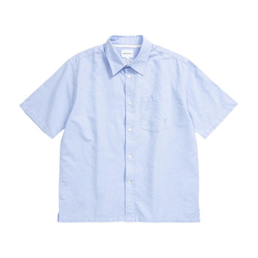 Norse Projects Ivan Oxford Monogram Skjorter Blue Stripe - KYOTO - Norse Projects