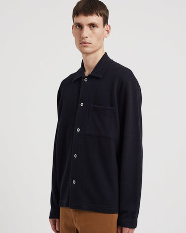 Norse Projects Jorn Double Face Overshirt Dark Navy - KYOTO - Norse Projects