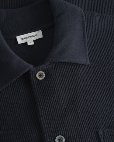 Norse Projects Jorn Double Face Overshirt Dark Navy - KYOTO - Norse Projects