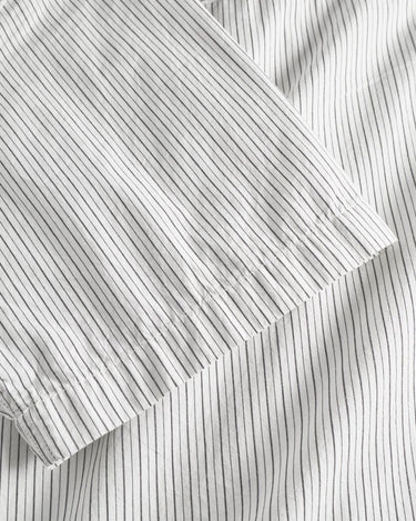 Norse Projects Mads Poplin Stripe SS Ecru Shirts - KYOTO - Norse Projects