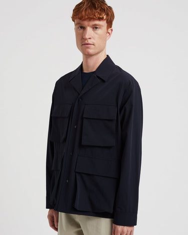 Norse Projects Mads Travel Light Overshirt Dark Navy - KYOTO - Norse Projects