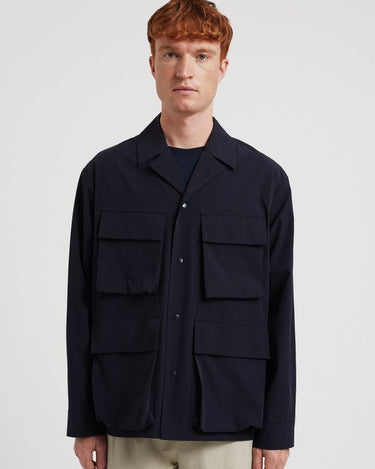 Norse Projects Mads Travel Light Overshirt Dark Navy - KYOTO - Norse Projects