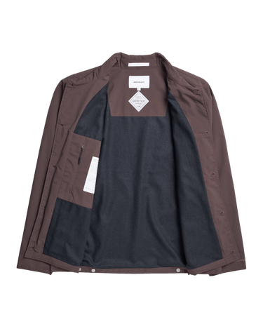 Norse Projects Marcus Windstopper Overshirt Seal Brown - KYOTO - Norse Projects