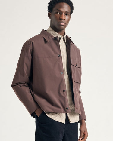 Norse Projects Marcus Windstopper Overshirt Seal Brown - KYOTO - Norse Projects