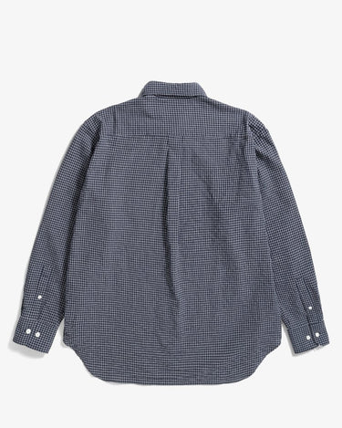 Norse Projects Mo Check Oversized Shirt Dark Navy - KYOTO - Norse Projects