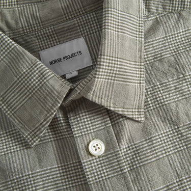 Norse Projects Mo Oversized Check SS Shirt Moss Green - KYOTO - Norse Projects