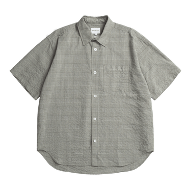 Norse Projects Mo Oversized Check SS Shirt Moss Green - KYOTO - Norse Projects