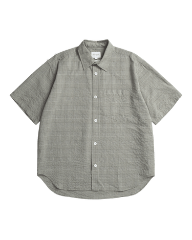 Norse Projects Mo Oversized Check SS Shirt Moss Green - KYOTO - Norse Projects