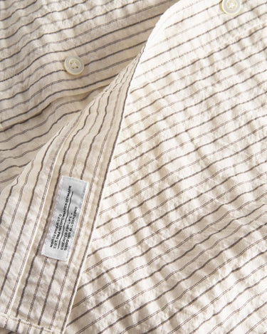 Norse Projects Mo Oversized Striped Shirt Chestnut - KYOTO - Norse Projects