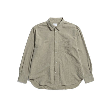 Norse Projects Mo Oversized Striped Shirt Clay - KYOTO - Norse Projects