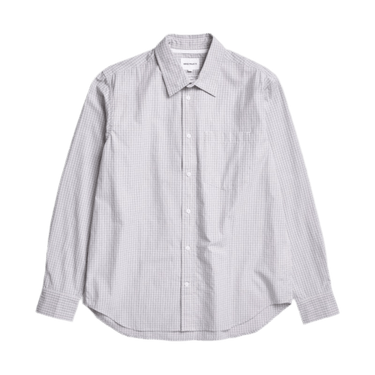 Norse Projects Ole Oversize Poplin Check Shirt Oatmeal - KYOTO - Norse Projects
