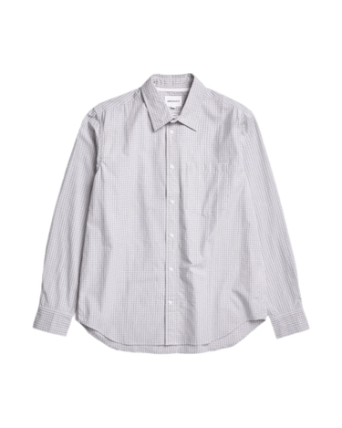 Norse Projects Ole Oversize Poplin Check Shirt Oatmeal - KYOTO - Norse Projects