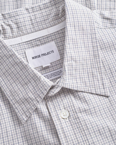 Norse Projects Ole Oversize Poplin Check Shirt Oatmeal - KYOTO - Norse Projects