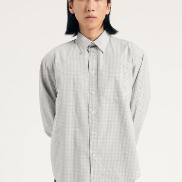 Norse Projects Ole Oversize Poplin Check Shirt Oatmeal - KYOTO - Norse Projects