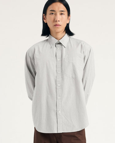 Norse Projects Ole Oversize Poplin Check Shirt Oatmeal - KYOTO - Norse Projects