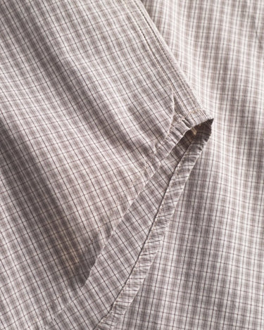 Norse Projects Ole Oversize Poplin Check Shirt Walnut - KYOTO - Norse Projects