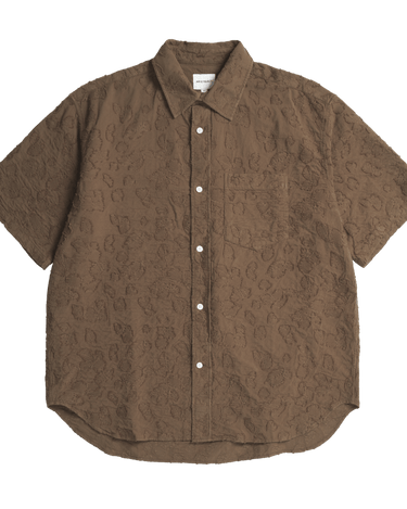 Norse Projects ole Oversized Fil Coupe SS Shirt Chestnut - KYOTO - Norse Projects