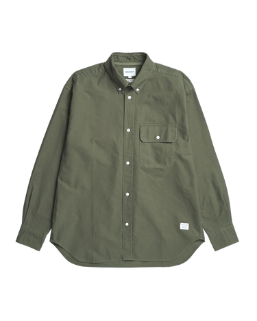 Norse Projects Ole Oversized GMD Oxford Shirt Olive Night - KYOTO - Norse Projects
