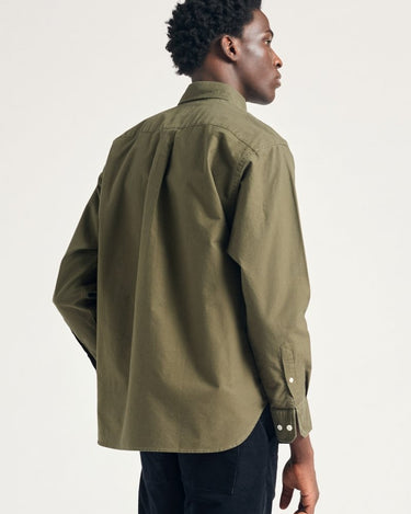 Norse Projects Ole Oversized GMD Oxford Shirt Olive Night - KYOTO - Norse Projects