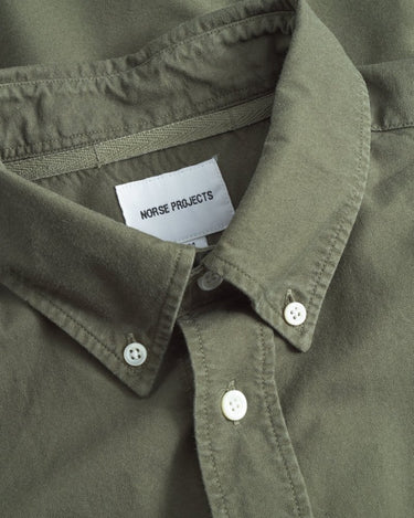 Norse Projects Ole Oversized GMD Oxford Shirt Olive Night - KYOTO - Norse Projects