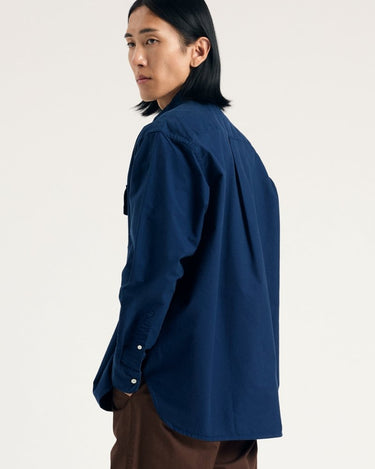 Norse Projects Ole Oversized GMD Oxford Shirt Workwear Blue - KYOTO - Norse Projects