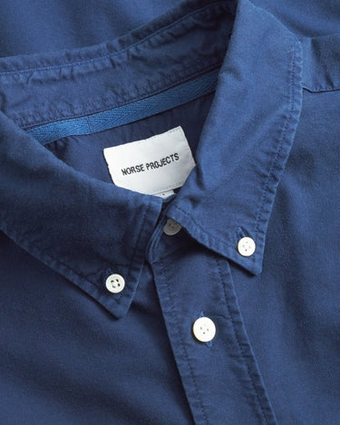 Norse Projects Ole Oversized GMD Oxford Shirt Workwear Blue - KYOTO - Norse Projects