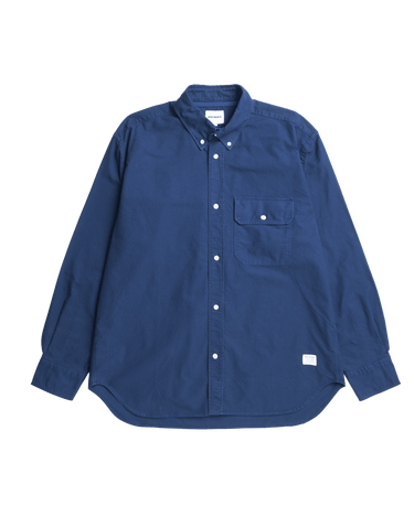 Norse Projects Ole Oversized GMD Oxford Shirt Workwear Blue - KYOTO - Norse Projects