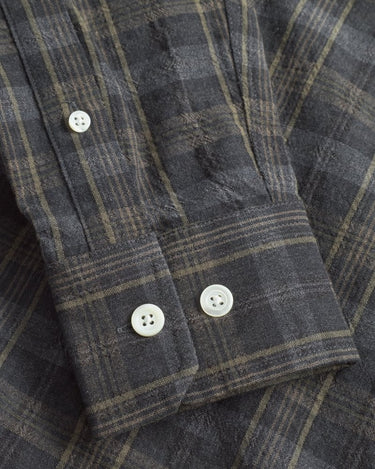Norse Projects Ole Oversized Wool Check Shirt Charcoal Grey - KYOTO - Norse Projects