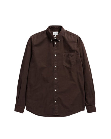 Norse Projects Osvald BD Twill Shirt Espresso - KYOTO - Norse Projects