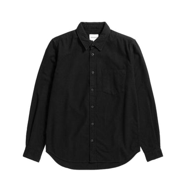 Norse Projects Osvald Organic Flannel Shirt Black - KYOTO - Norse Projects