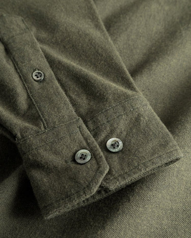 Norse Projects Osvald Organic Flannel Shirt Sitka Green - KYOTO - Norse Projects