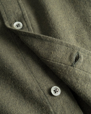 Norse Projects Osvald Organic Flannel Shirt Sitka Green - KYOTO - Norse Projects