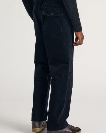 Norse Projects Ragnar 2.0 Relaxed Solotex Corduroy Pant Dark Navy - KYOTO - Norse Projects