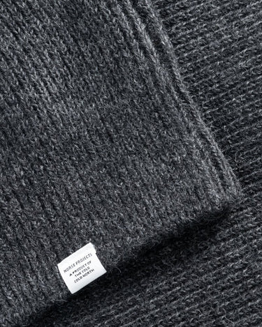 Norse Projects Roald Wool Cotton Rib Sweater Dark Grey Melange - KYOTO - Norse Projects