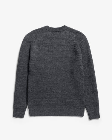 Norse Projects Roald Wool Cotton Rib Sweater Dark Grey Melange - KYOTO - Norse Projects