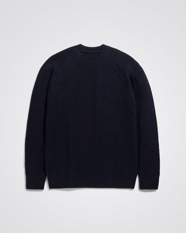 Norse Projects Roald Wool Cotton Rib Sweater Dark Navy - KYOTO - Norse Projects