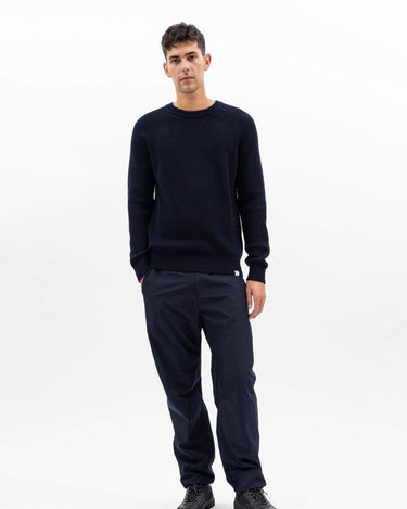 Norse Projects Roald Wool Cotton Rib Sweater Dark Navy - KYOTO - Norse Projects