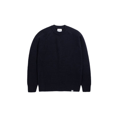 Norse Projects Roald Wool Cotton Rib Sweater Dark Navy - KYOTO - Norse Projects