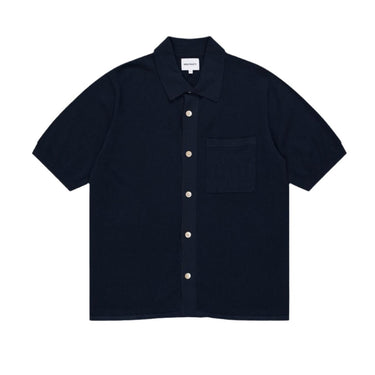 Norse Projects Rollo Linen SS Shirt Dark Navy - KYOTO - Norse Projects