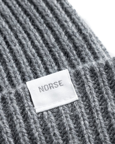 Norse Projects Standard Merino Lambswool Beanie Grey Melange - KYOTO - Norse Projects