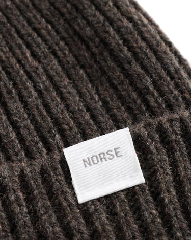 Norse Projects Standard Merino Lambswool Beanie Heathland Brown - KYOTO - Norse Projects