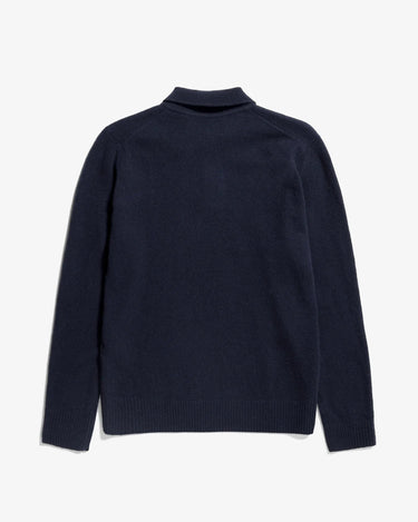 Norse Projects Standard Merino Lambswool Polo Dark Navy - KYOTO - Norse Projects