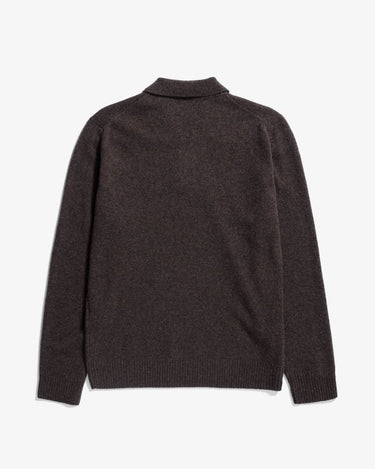 Norse Projects Standard Merino Lambswool Polo Heathland Brown - KYOTO - Norse Projects