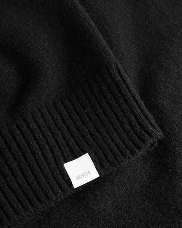 Norse Projects Standard Merino Lambswool Sweater Black - KYOTO - Norse Projects