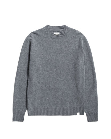 Norse Projects Standard Merino Lambswool Sweater Grey Melange - KYOTO - Norse Projects