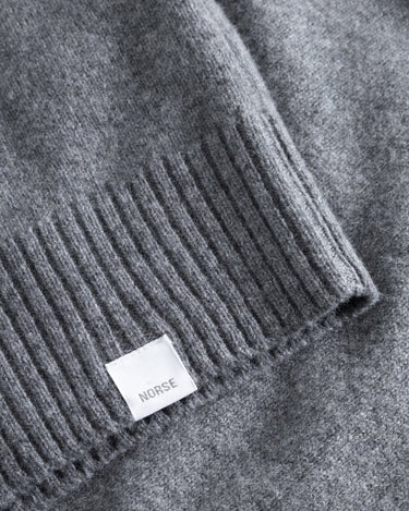 Norse Projects Standard Merino Lambswool Sweater Grey Melange - KYOTO - Norse Projects